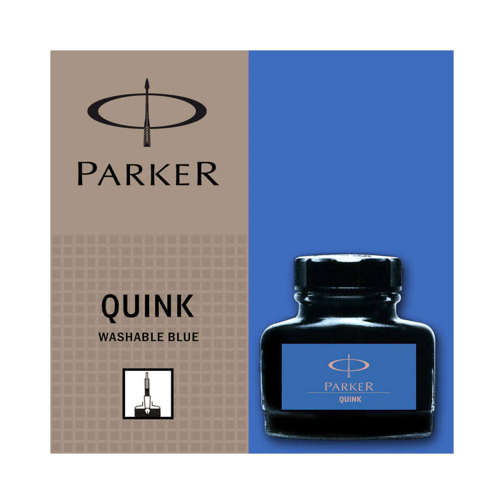 Calimara cerneala Parker Quink Washable, 57 ml, albastra Calimara cerneala Parker Quink Washable, 57 ml, albastra